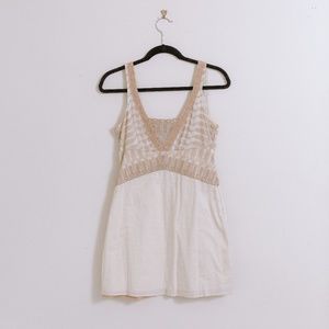 Linen Dress with Embroidery Detail